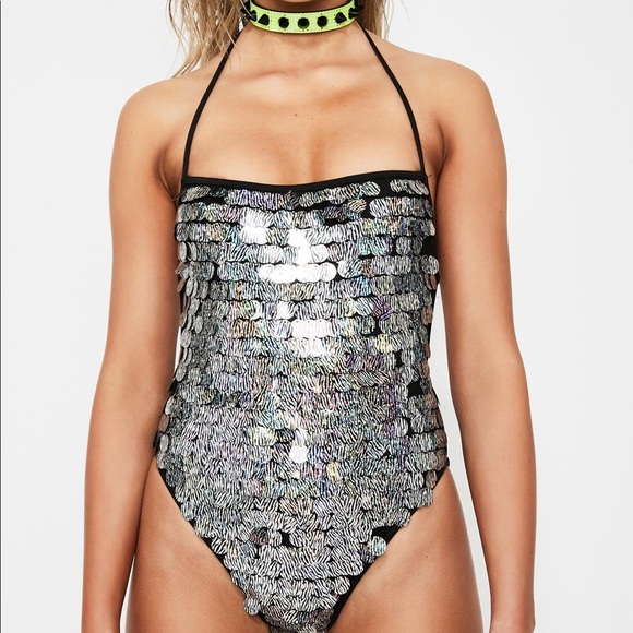 Dolls Kill Other - Jaded London Sequin Zebra Swimsuit